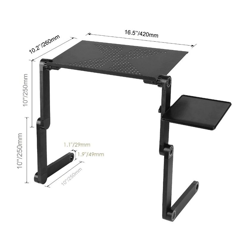 Kannettava Pöytäsänky Säädettävä Alumiininen Ergonominen