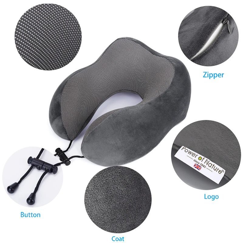 Travel Pillow U-muotoiset Memory Foam -kaulan Kohdunkaulan Tyynyt