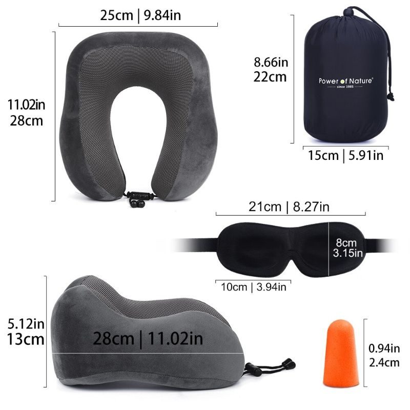 Travel Pillow U-muotoiset Memory Foam -kaulan Kohdunkaulan Tyynyt