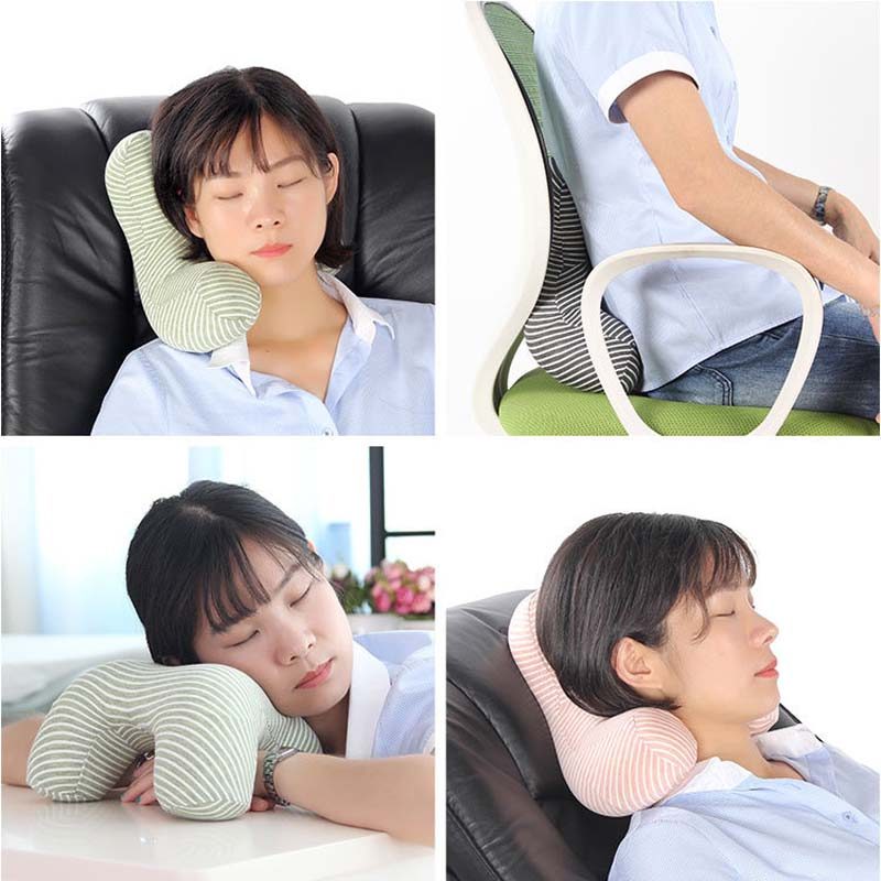 Tyyny Muisti Cotton Nap Head Neck Office Sleep Rest Työpöytätyyny