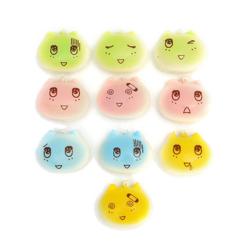 1 Kpl Kawaii Face Simulate Colorful Cartoon Totoro Squishy Lelu Stressiä Lievittävä Puhelinketju