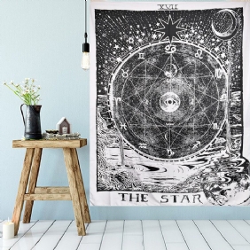 210cm Sun Star Moon Tarot Tapestry Hippie Seinäpeitto Huoneen Sisustus