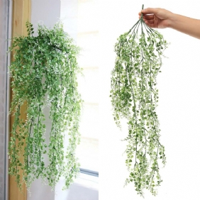 84 cm Keinotekoiset Lehdet Vine Green Leaf Rattan Ivy -koristeet Hääjuhlakoristeisiin