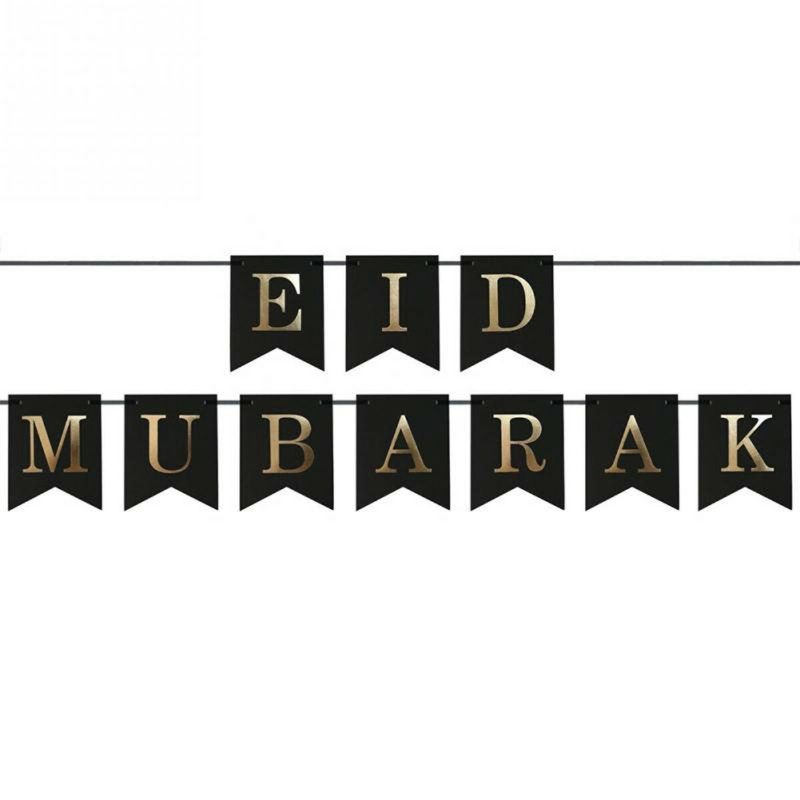 Eid Mubarak Ramadan Kareem Islamin Viiri Bunting Home Party Banner Koristeet