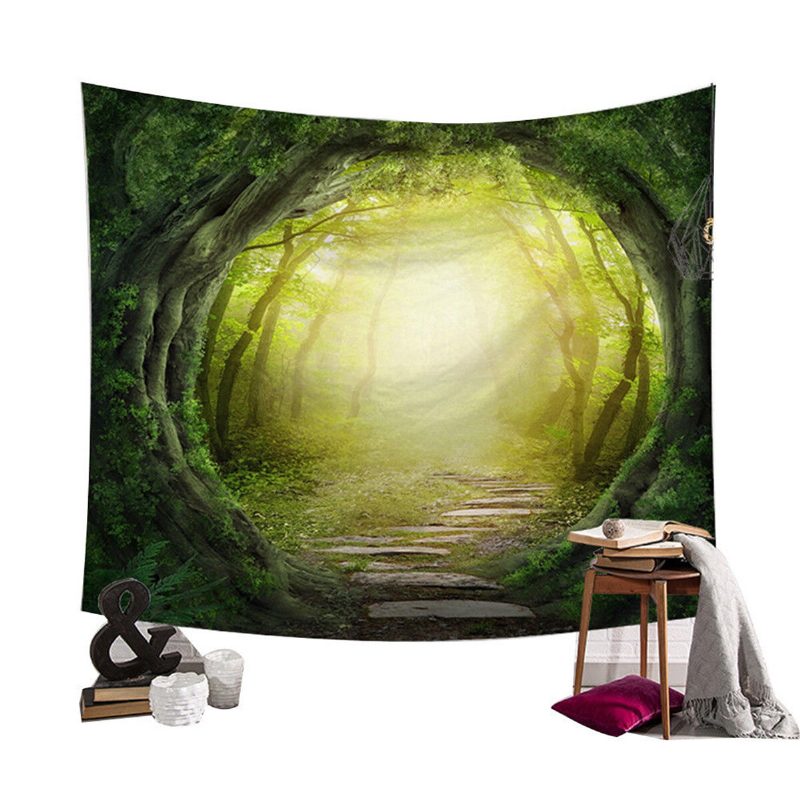 Fairy Forest Riippuva Seinävaippa Bohemian Hippie Throw Päiväpeite Kodin Koristeet