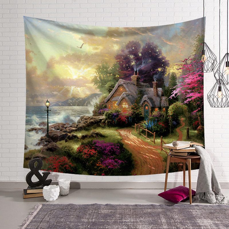 Fairy Forest Riippuva Seinävaippa Bohemian Hippie Throw Päiväpeite Kodin Koristeet