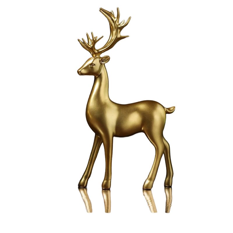 Hartsi Deer Golden Bull Figuurit Kodin Sisustus