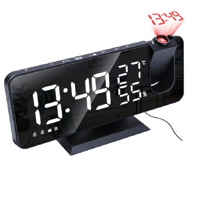 Herätyskello Led Fm Radio Digital Smart Black