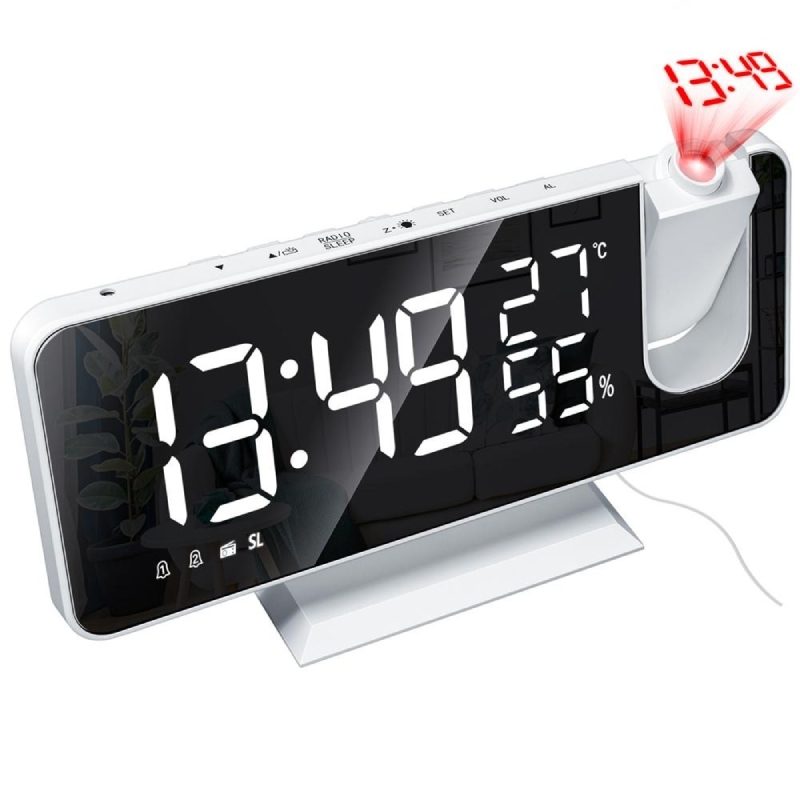 Herätyskello Led Fm Radio Digital Smart White