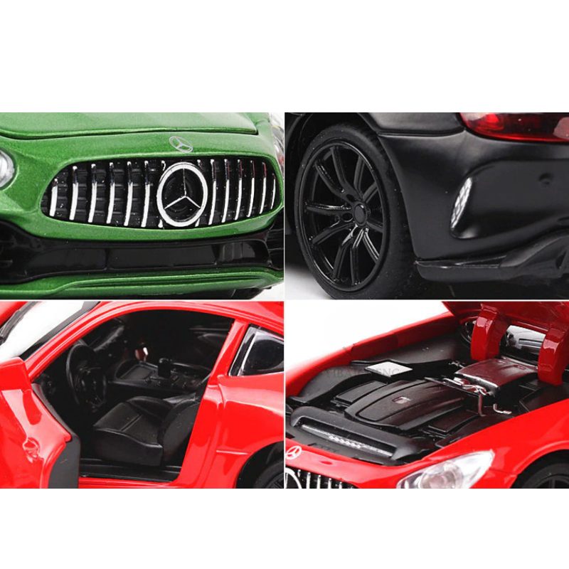 Kevytmetalliseos Urheiluauto Mercedes Amg Gtr Open Doors Sound Lights