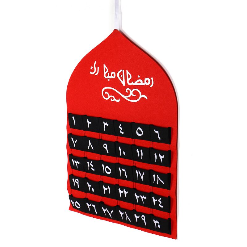 Lasten Arabialainen Mdf Ramadan Advent Calendar 30 Taskua Eid Mubarak Tee-se-itse Talon Sisustus