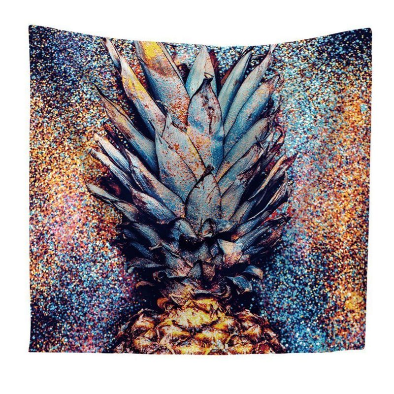 Mandala Tapestry Watercolour Ananas Print Intian Seinälle Ripustettava Kodin Sisustus