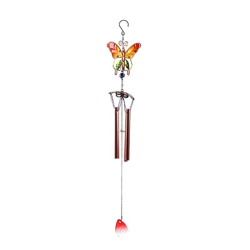 Metalli Butterfly Wind Chime Lasi Maalatut Koristeet Tuulikello Riipukset