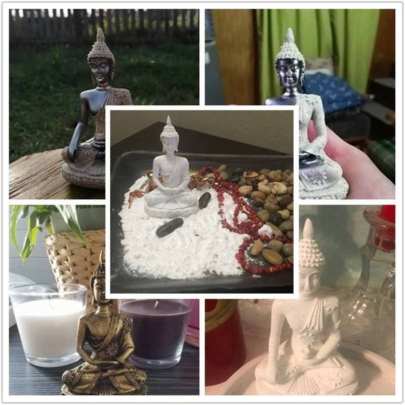 Miniatyyri Buddha-patsas Koristeellinen Koristehahmo