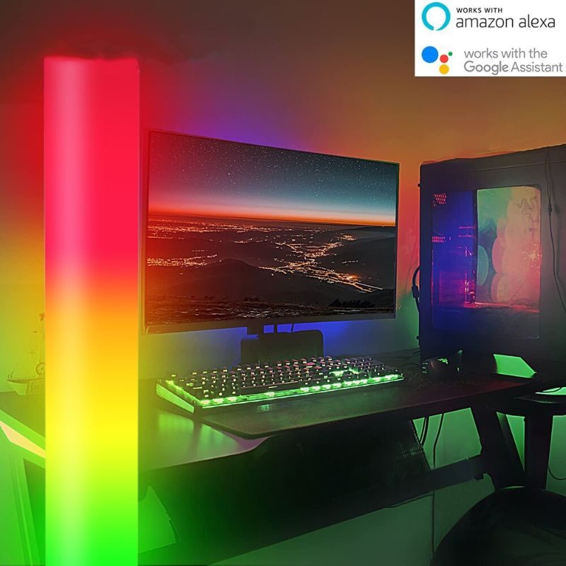 Moderni Led-sylinterinen Lattiavalaisin Sängyn Vieressä Rgb16 Color App Remote Usb