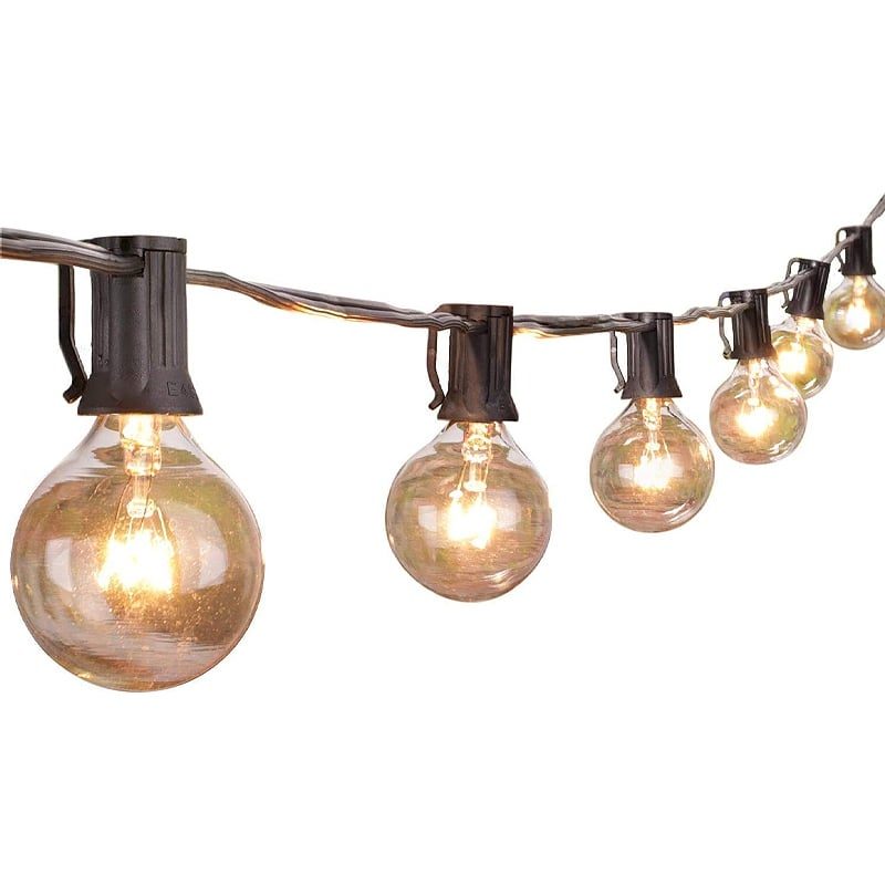 Outdoor Lights String 25 Feet Globe Patio