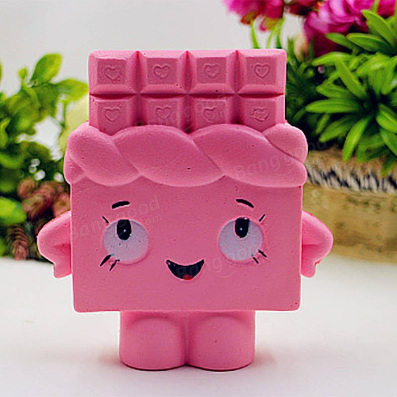 Pu-simulaatio Chocolate Human Toy Squishy - Paineenalennuslelut Random Color