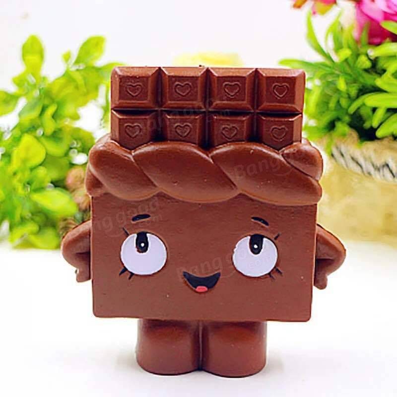 Pu-simulaatio Chocolate Human Toy Squishy - Paineenalennuslelut Random Color