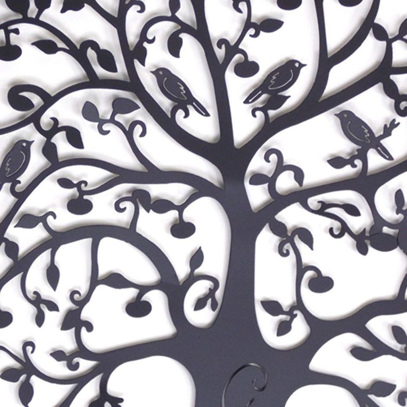 Pyöreä Seinäkoristeet Halkaisija 60 cm Tree Of Life Iron Art Kodin Ripustuskoriste