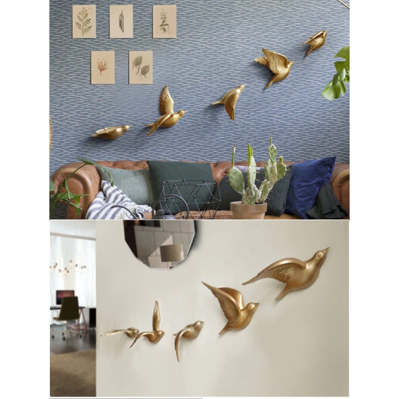 Resin Birds Figurine Wall 3d-tarrat