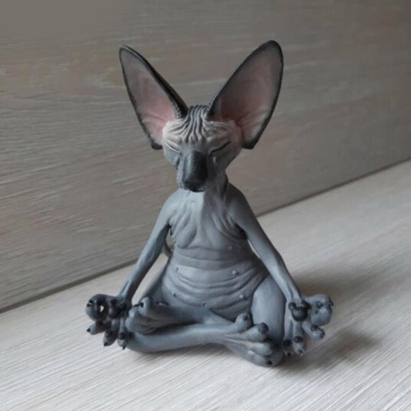 Resin Sphynx Cat Figurine Kodin Sisustus