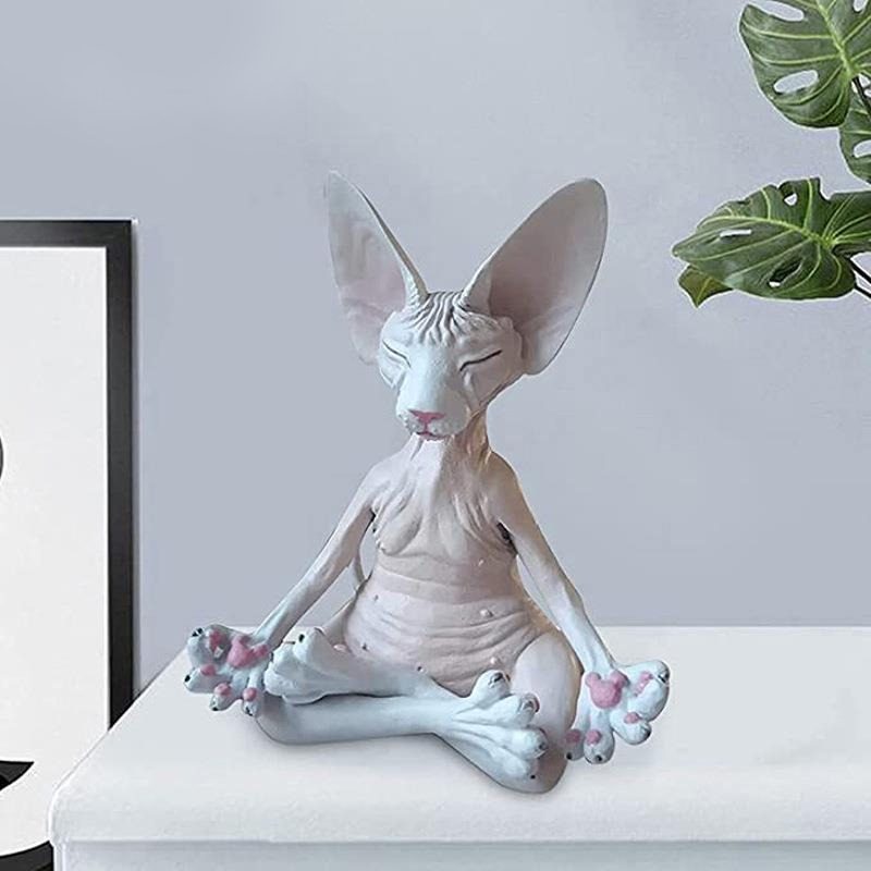 Resin Sphynx Cat Figurine Kodin Sisustus