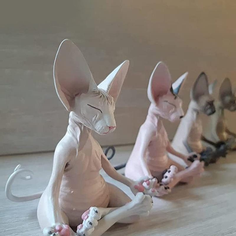 Resin Sphynx Cat Figurine Kodin Sisustus