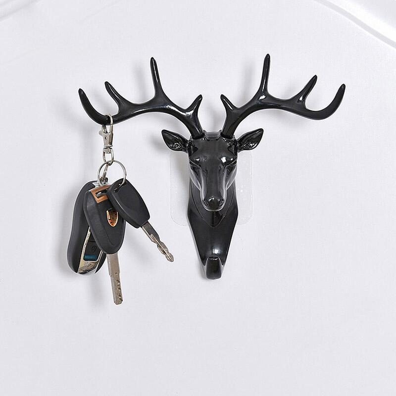 Seinäkoukku Vintage Deer Head Keys Sateenvarjotakki Huiviripustin