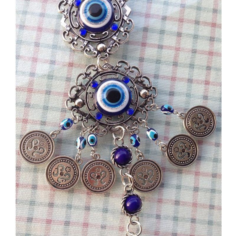 Seinäriipus Turkkilainen Kreikkalainen Sininen Lasi Evil Eye Lucky Eye Charm