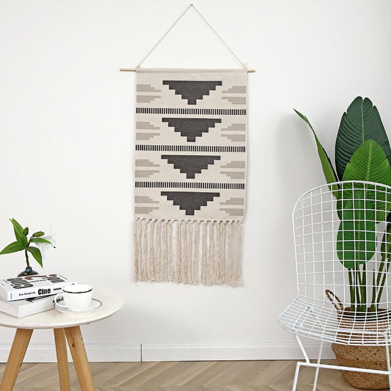 Tapestry Makrame Seinäripustin Tyylikäs Bohemian Home Huoneen Sisustus Geometrinen Taidematto