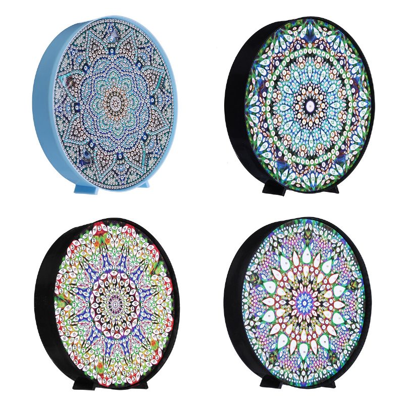 Tee-se-itse Mandala Led-timanttimaalaus Valolamppu Kirjontapora Art Craft Decor