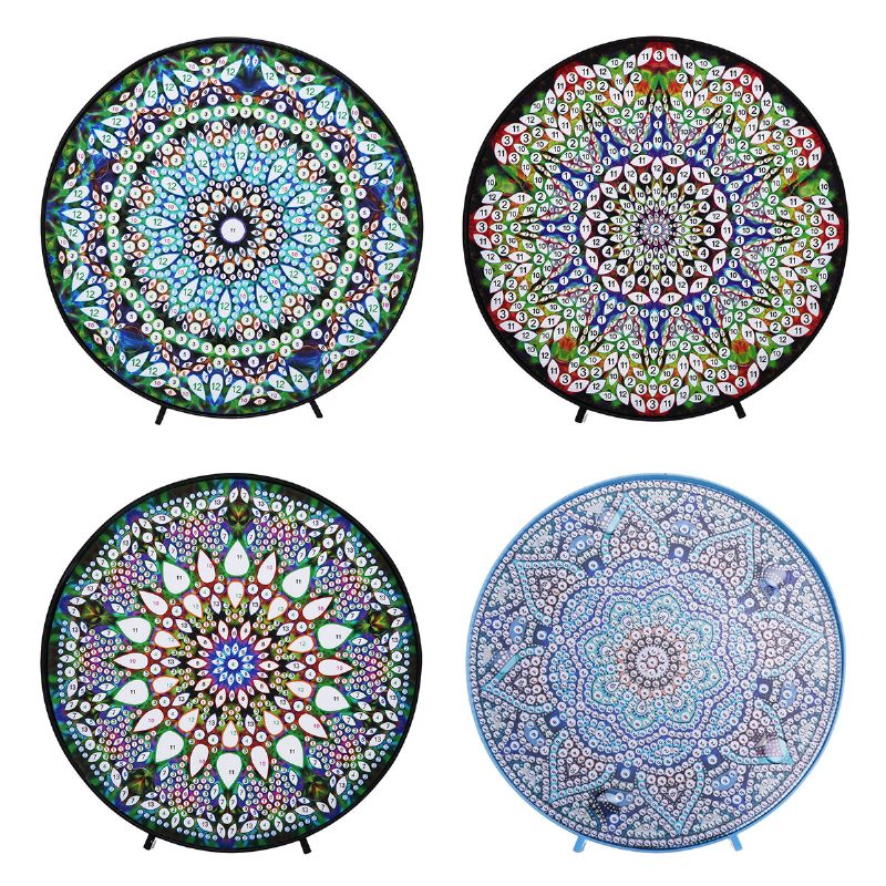 Tee-se-itse Mandala Led-timanttimaalaus Valolamppu Kirjontapora Art Craft Decor