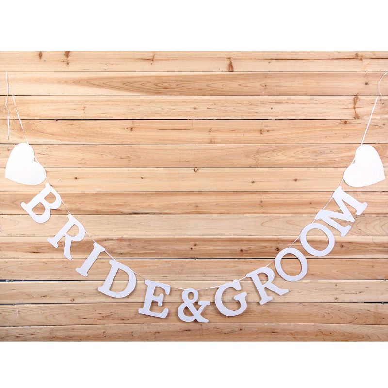 Vintage Wedding Bunting Banner Garland Morsiusjuhlien Valokuvarekvisiitta Riippuva Sisustus Seinäkoristeet