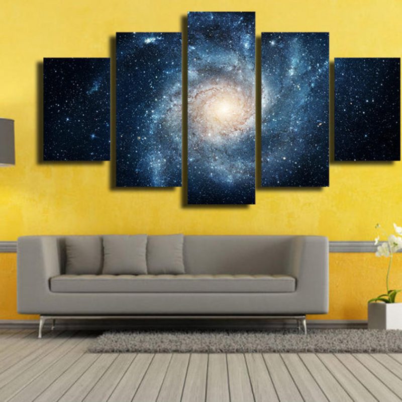 5 Cascade Cosmic Planets Uppoaa Jokiin Kuva Canvas Seinämaalaus Kodinsisustus