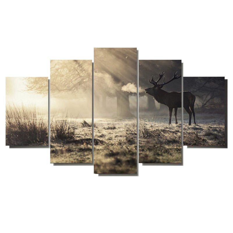 Elk Art Öljymaalauksia Modern Style Canvas Print Seinä Kehystämättömiä Kuvia Kodin Sisustus