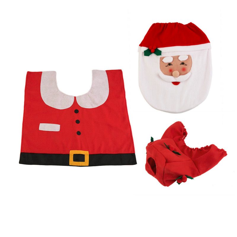 Joulu Honana Bh227 Poro Wc-istuimen Päällinen Happy Santa Closestool Decorations Mattosetti