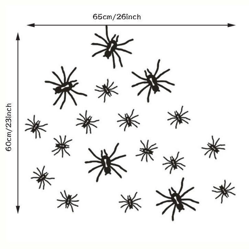 Kst-5 Halloween Pvc-seinätarrat Hämähäkki Olohuoneen Makuuhuoneen Sisustusseinätarrat