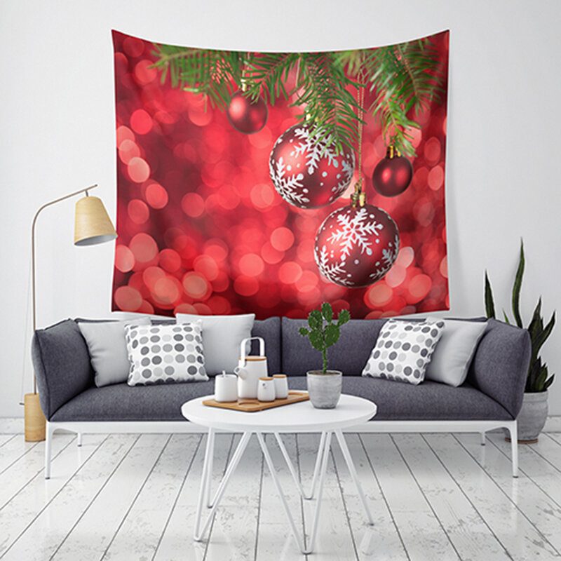 Lwg7 Christmas Tapestry Santa Print Seinälle Ripustettava Art Joulukoristeet Kodin Sisustukseen