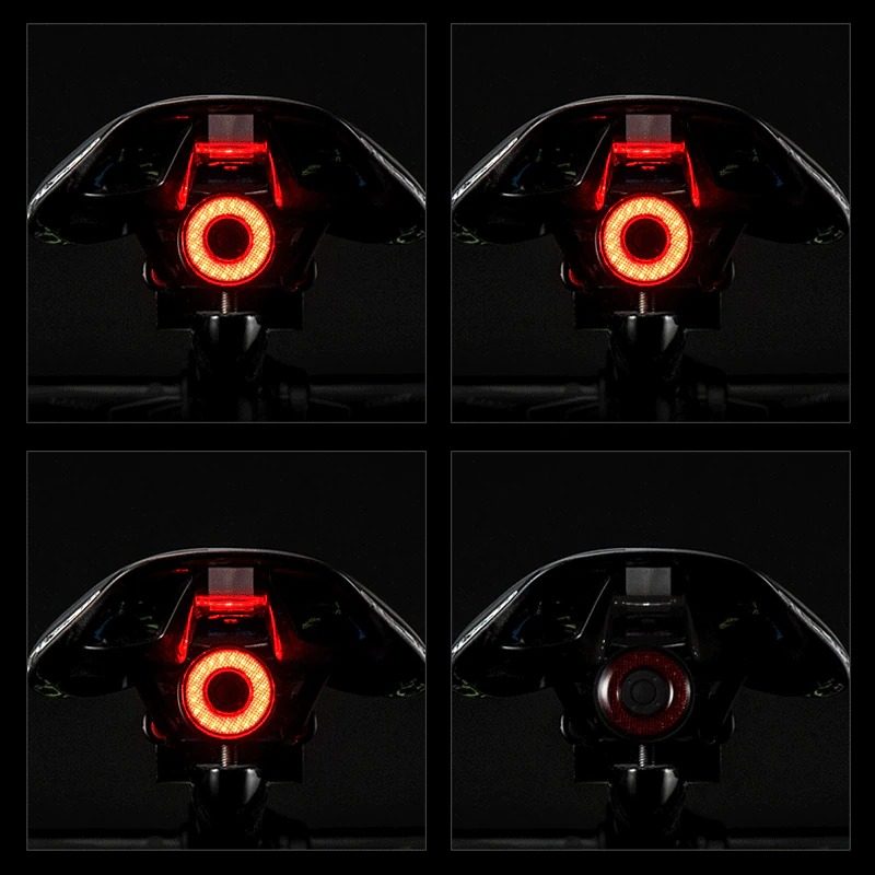 Bicycle Smart Auto Brake Sensing Light Ipx6 Vedenpitävä Led