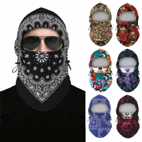 Digital Print Pyöräilypäänauhat Anti-uv Nylon Hengittävä Balaclava Hiihtohuivi Miesten Tuulenpitävä Polkupyörän Hattu Päähineet