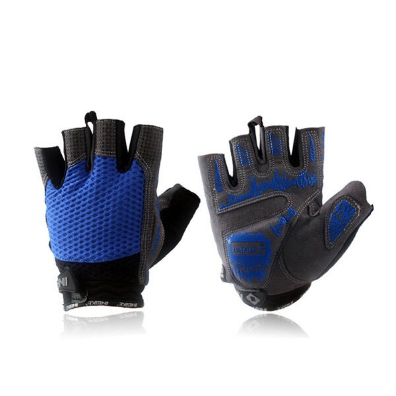 Inbike Pyöräilyhanskat Half Finger Gloves - Miesten Musta Punainen Sininen