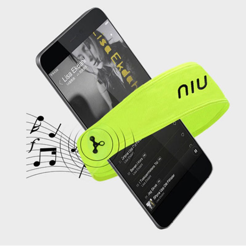 Niu Headbrand Sweatband Bluetooth 4.1v Sisäänrakennettu Mikrofoni Hikiohjausvyö Kuntoon