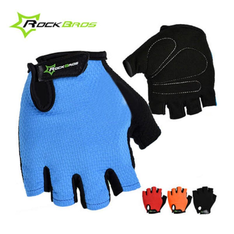 Rockbros Cycling Mittens Pyöräilykäsineet Lyhyet Puolisormeiset Käsineet