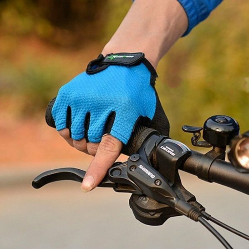 Rockbros Cycling Mittens Pyöräilykäsineet Lyhyet Puolisormeiset Käsineet