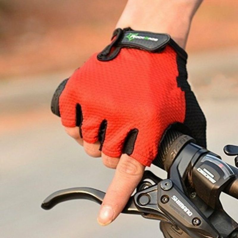 Rockbros Cycling Mittens Pyöräilykäsineet Lyhyet Puolisormeiset Käsineet