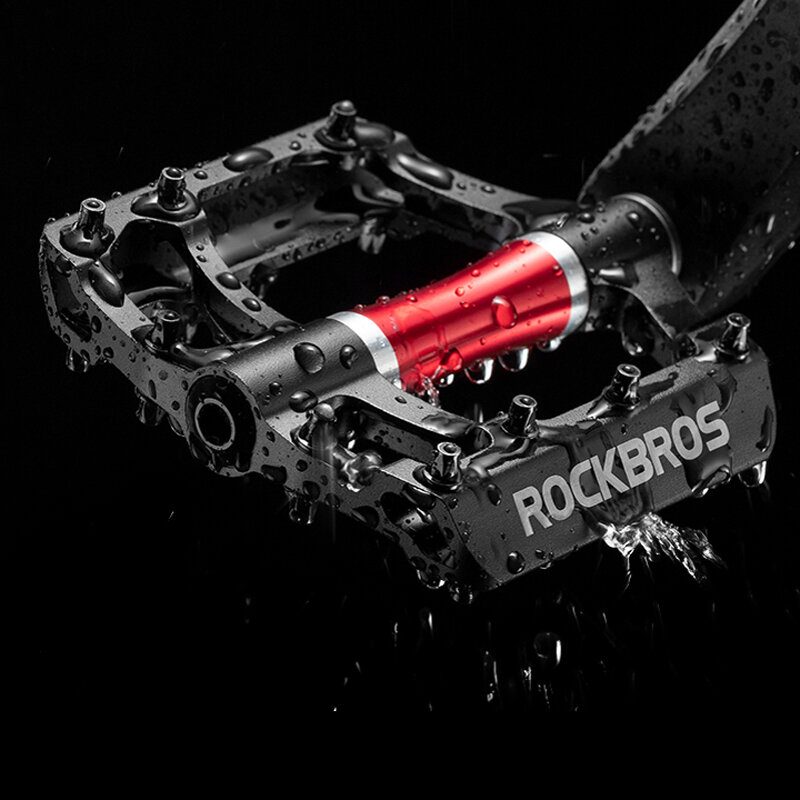 Rockbros Mtb Polkimet Pyörän Litteät Alumiininen 9/16" Liukumaton Tiivistetty Laakeri 21 Kpl Klipsit Metalliseos Polkupyörän Alustapolkimet