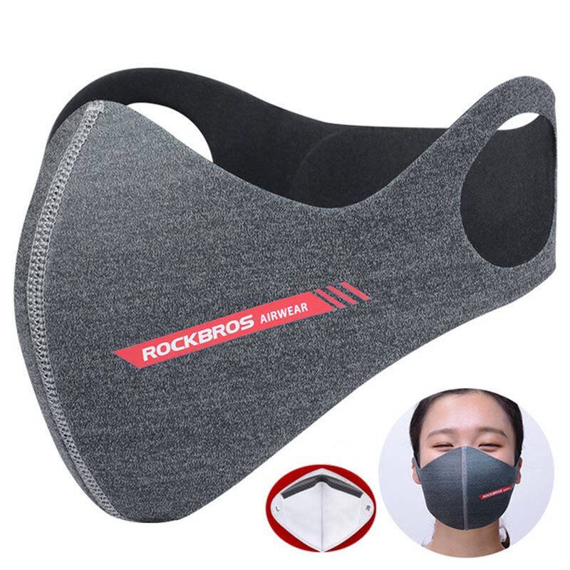 Rockbros Sport Outdoor Bike Pyöräily Hengittävä Vedenpitävä Pm 2.5 Protection Mask Anti Dust Velo