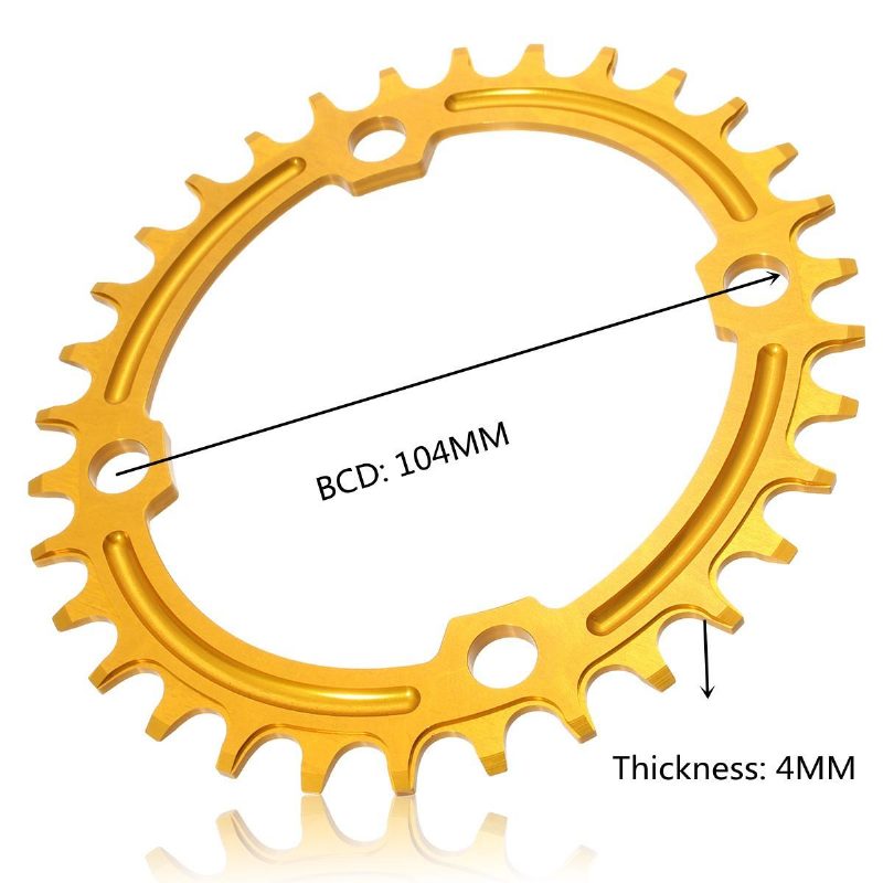 Snail 32t Oval Ddisc Chainring Polkupyörän Kampisarja 104mm Chainwheel Bike Yksihammas Positiivinen Ja Negatiivinen