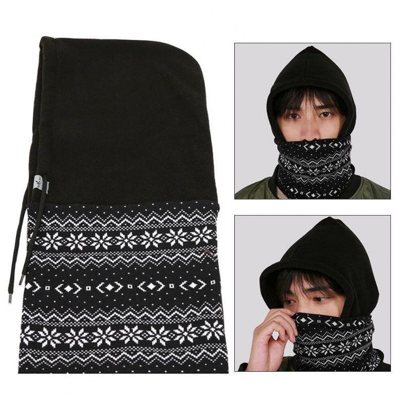 Unisex-kaulahuppu Fleece-hattu Talvella Lämmin Balaclava-kypärä Tuulenpitävä Kaula Säärystin Kasvomaski Päähuivi