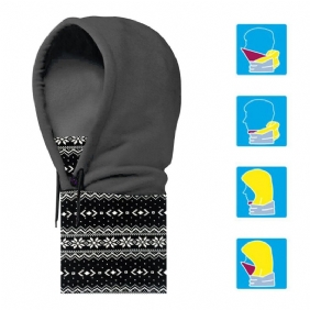 Unisex-kaulahuppu Fleece-hattu Talvella Lämmin Balaclava-kypärä Tuulenpitävä Kaula Säärystin Kasvomaski Päähuivi